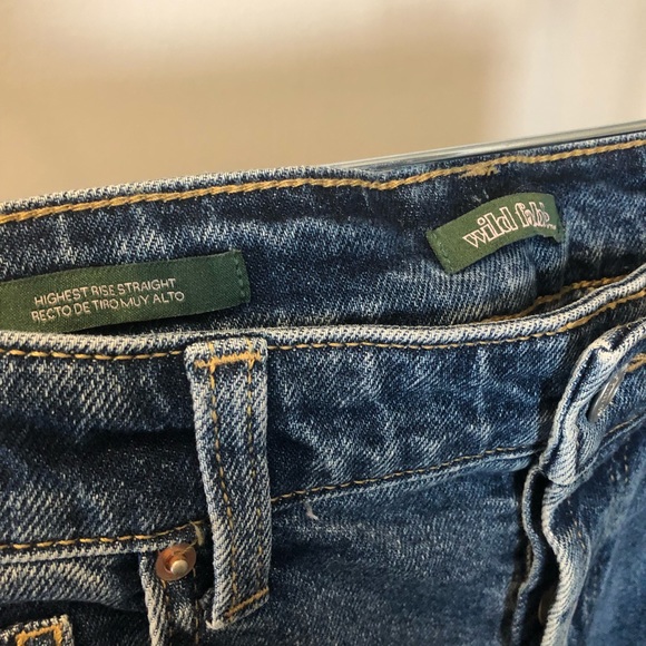 Wild Fable, Target, High Rise Straight Jeans, 10, cropped, unfinished hem - Picture 5 of 5